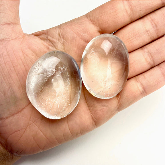 Palmstone clear quartz