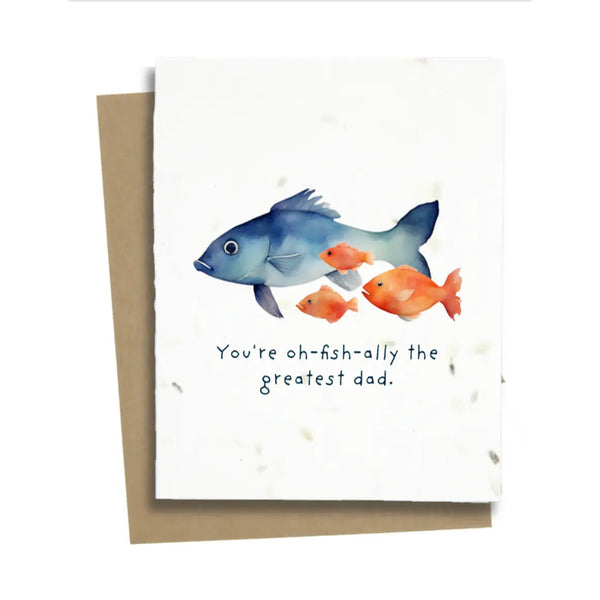 Plantable Greeting Card: Fish Fathers Day