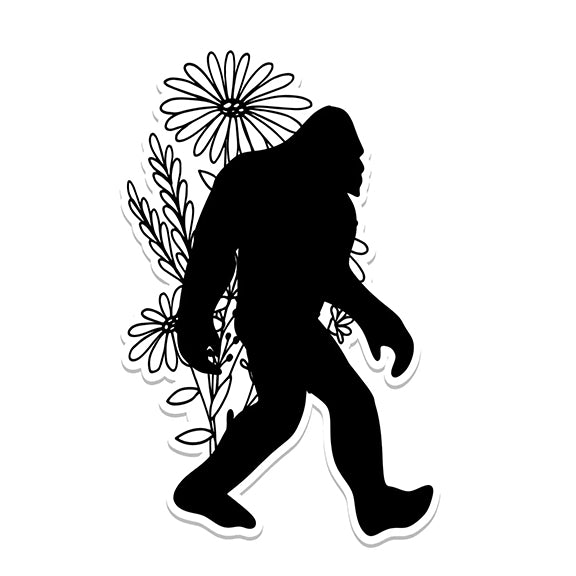 Vinyl Sticker: Sasquatch Floral