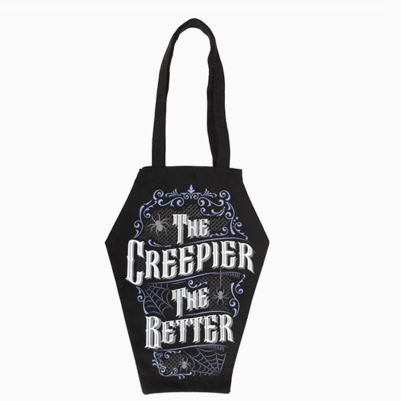Tote Bag Gothic the Creepier the Better Coffin Shaped