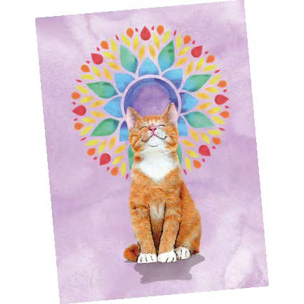 Greetin Card Good Vibes Cat
