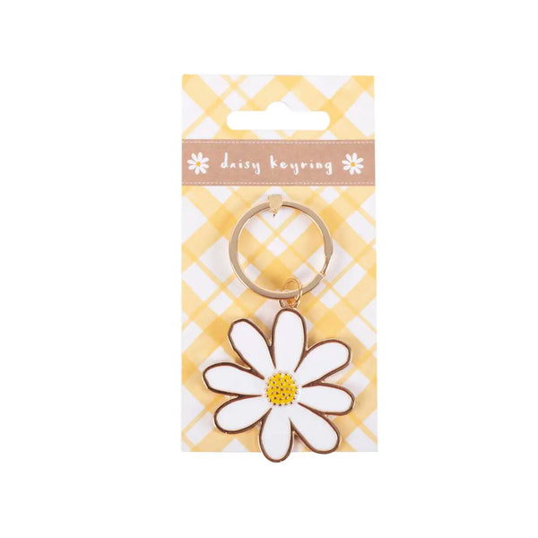 Keyring Daisy Flower Enamel