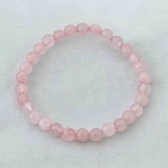 Bracelet 6mm rose quartz