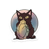 Vinyl Sticker: Cat and Moonstone