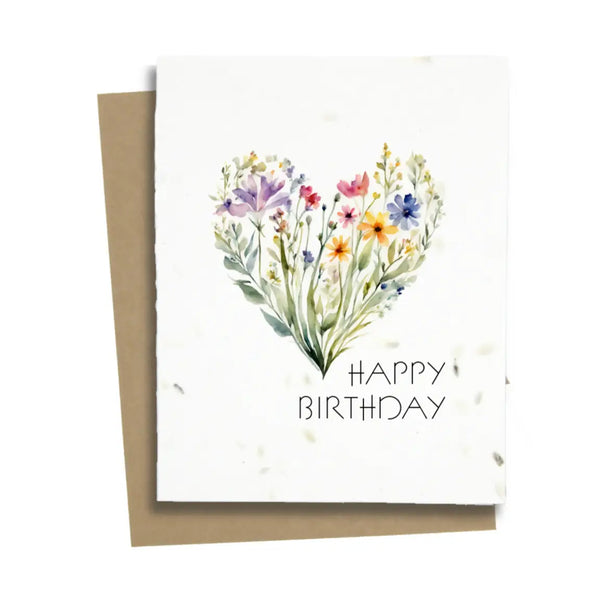 Plantable Greeting Card: Happy Birthday Wildflower