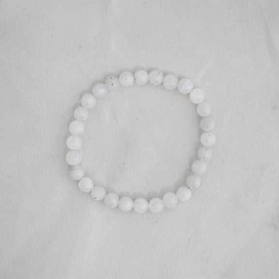 Bracelet 6mm rainbow moonstone