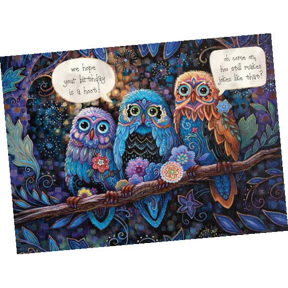 Greeting Card Owl Wishes