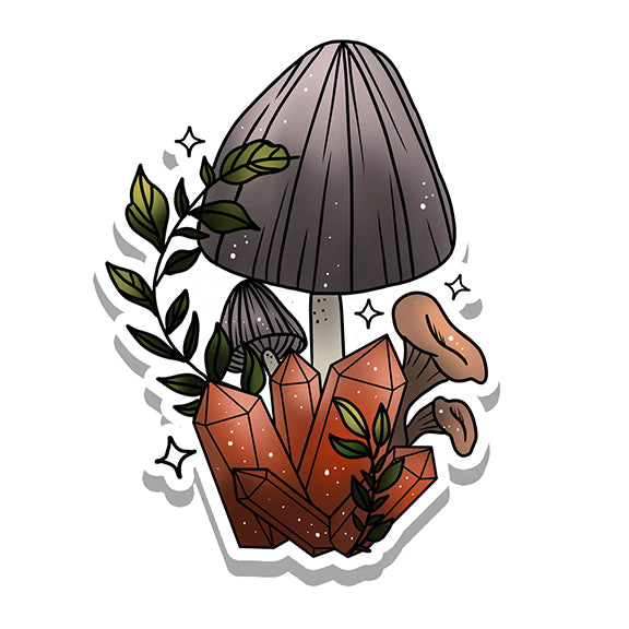 Vinyl Sticker: Neutral Mushroom