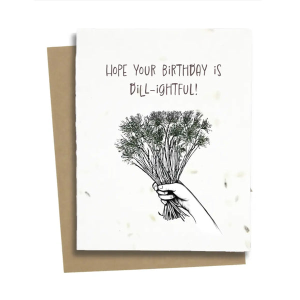 Plantable Greeting Card: Dill Birthday