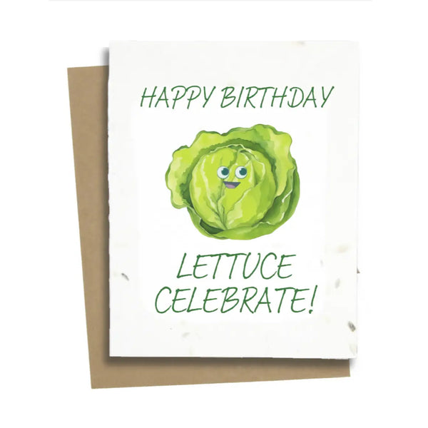 Plantable Greeting Card: Lettuce Birthday