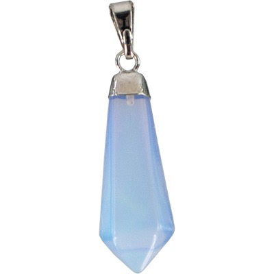 Pendant drop Opalite metal