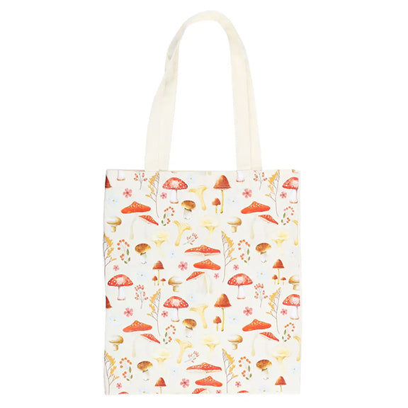 Tote Bag Mushroom Print Cotton