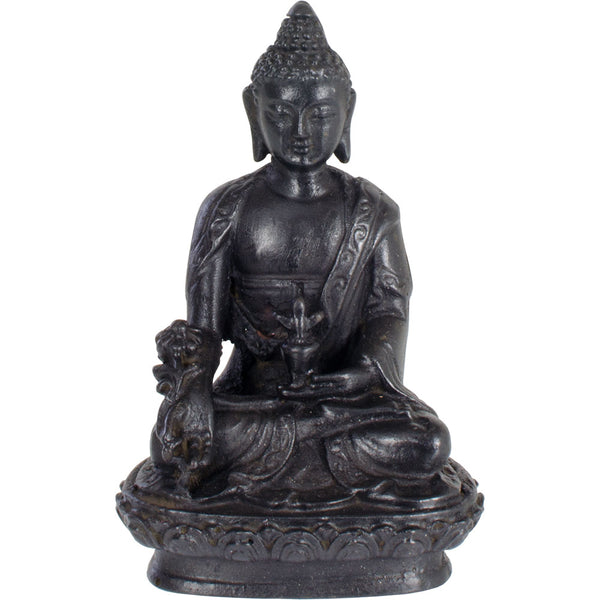 Polyresin Medicine Buddha figurine - black