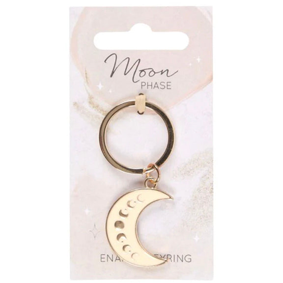 Moon Phase Crescent Keyring
