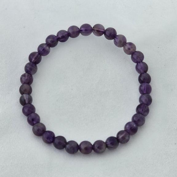 Bracelet 6mm amethyst