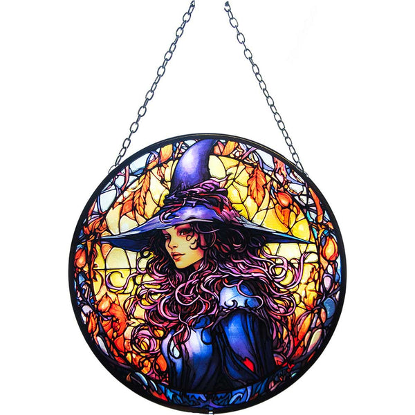 Glass Suncatcher Mystical Witch