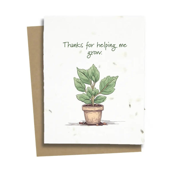 Plantable Greeting Card: Helping Me Grow
