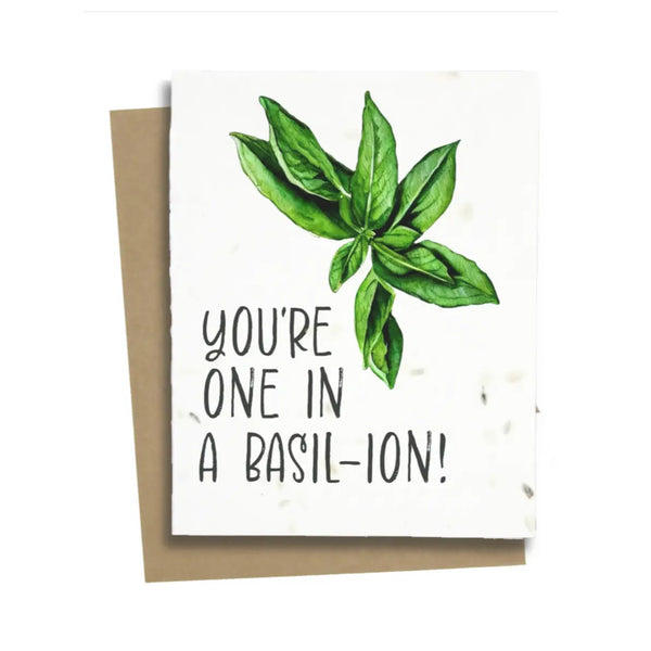 Plantable Greeting Card: Basil-Ion