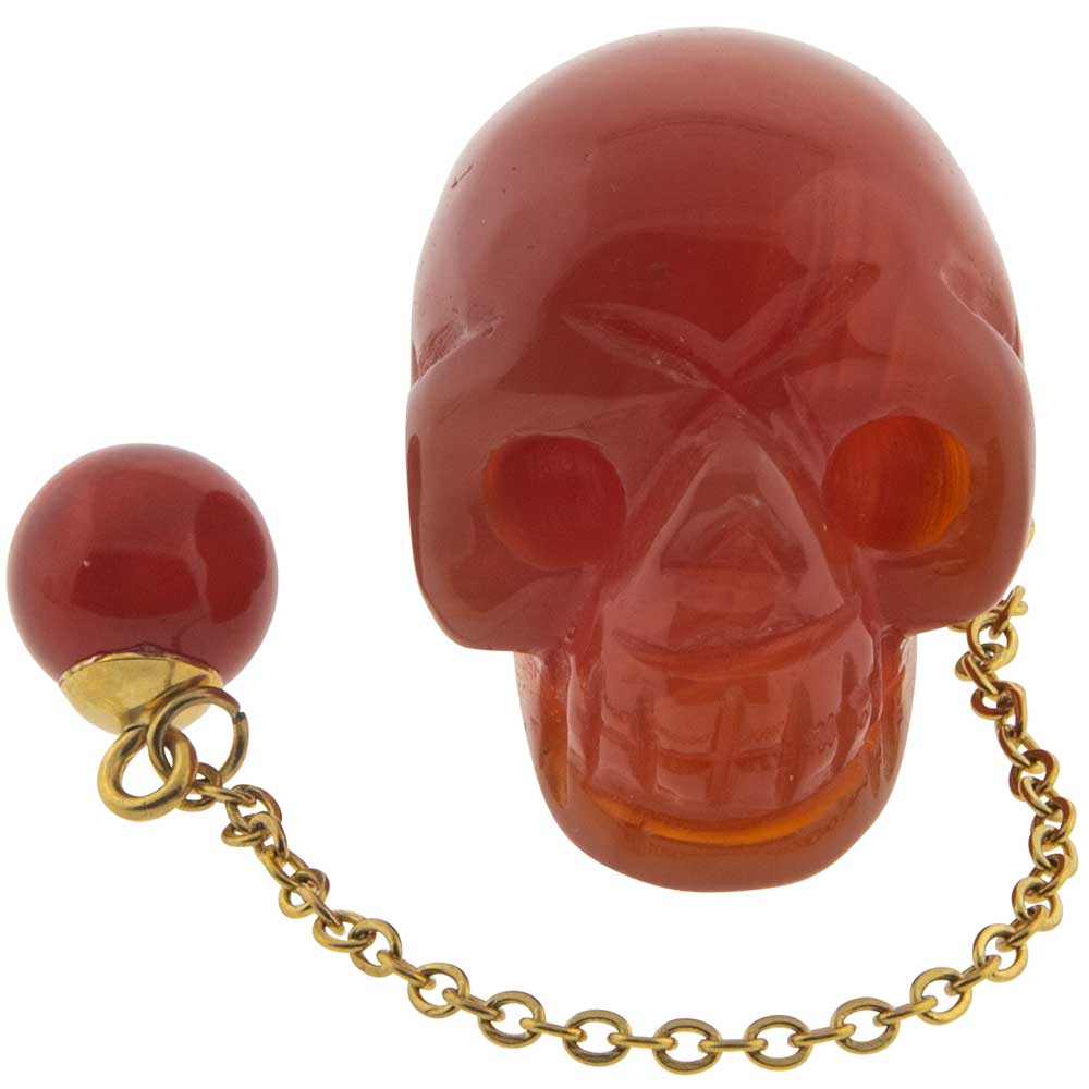 Pendulum Carnelian Crystal Skull