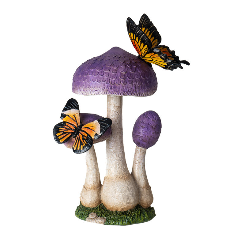 Mushrooms W/Butterflies purple