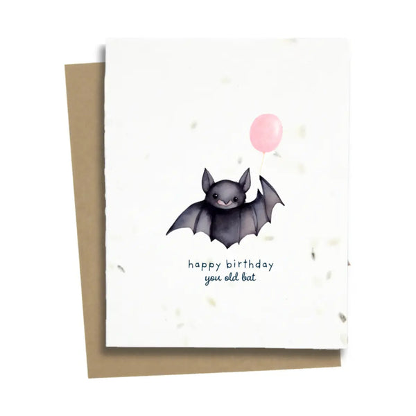 Plantable Greeting Card: Old Bat