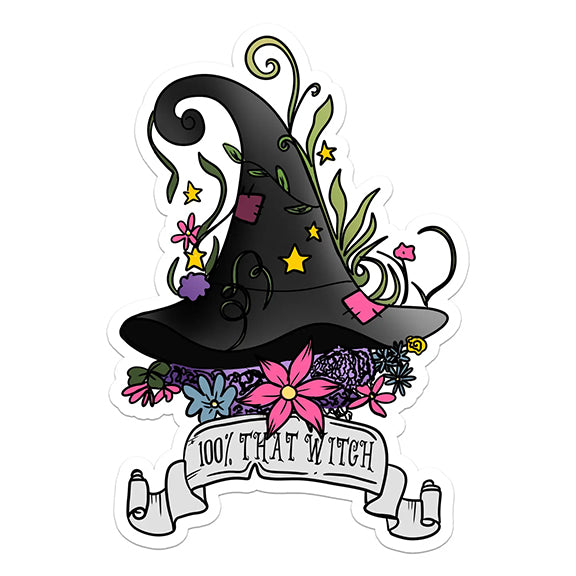 Vinyl Sticker: 100% That Witch