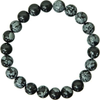 Bracelet 8mm snowflake obsidian