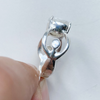 Ring facet moonstone goddess band sterling silver