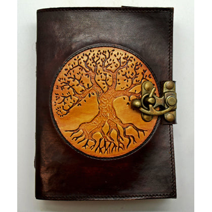 Journal Leather Embossed Two Tone Tree of Life