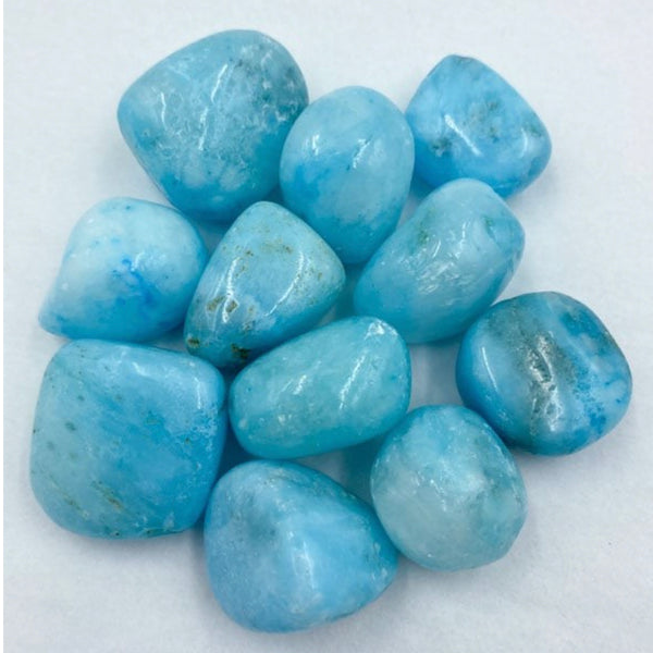 Blue Aragonite tumbled (1 stone)