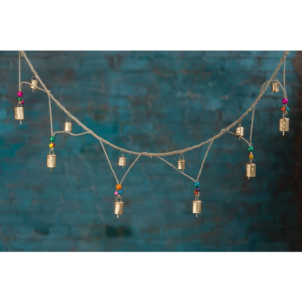 Jute Garland String with Bells & Beads