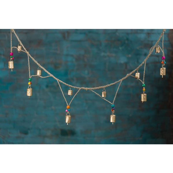 Jute Garland String with Bells & Beads