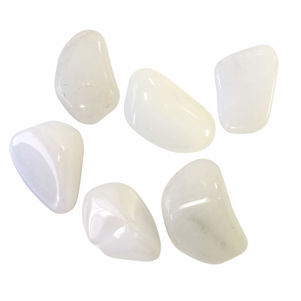 Snow quartz tumbled (1 stone)