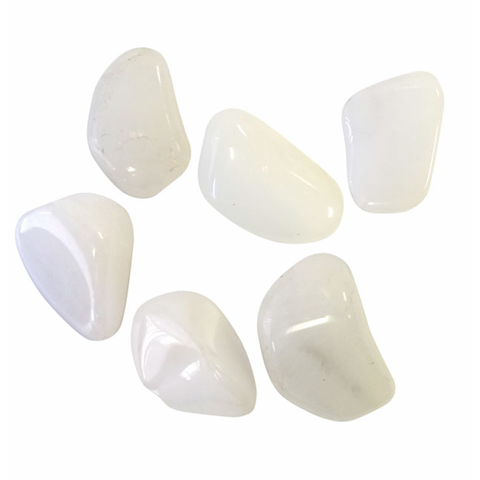 Snow quartz tumbled (1 stone)