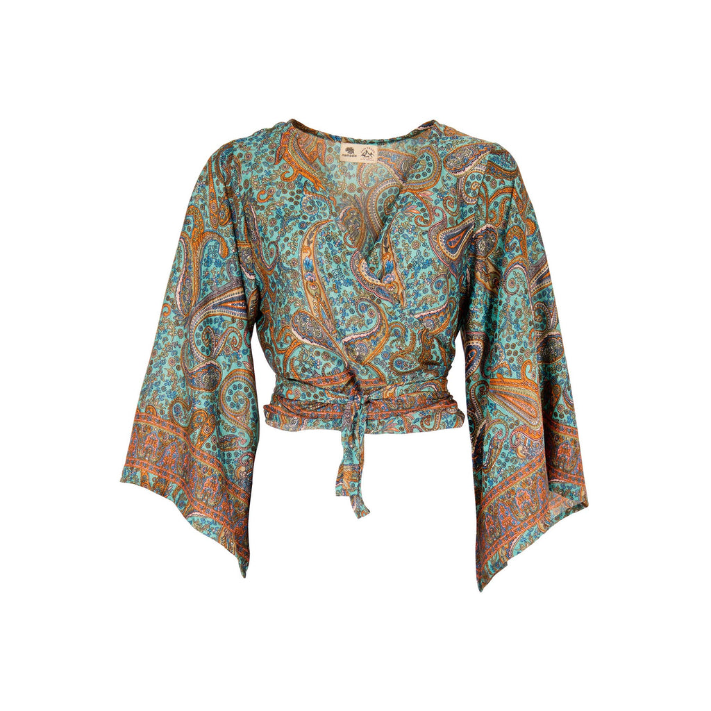 Recycled Sari Wrap Top