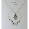 Birth Flower Necklace: March sterling silver