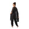 Kimono Mid Length Popcorn Knit - black
