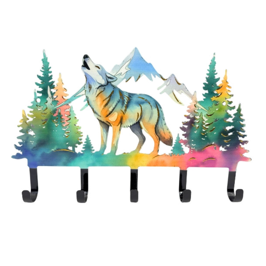 Metal Keyhook - Wolf - 5 hooks