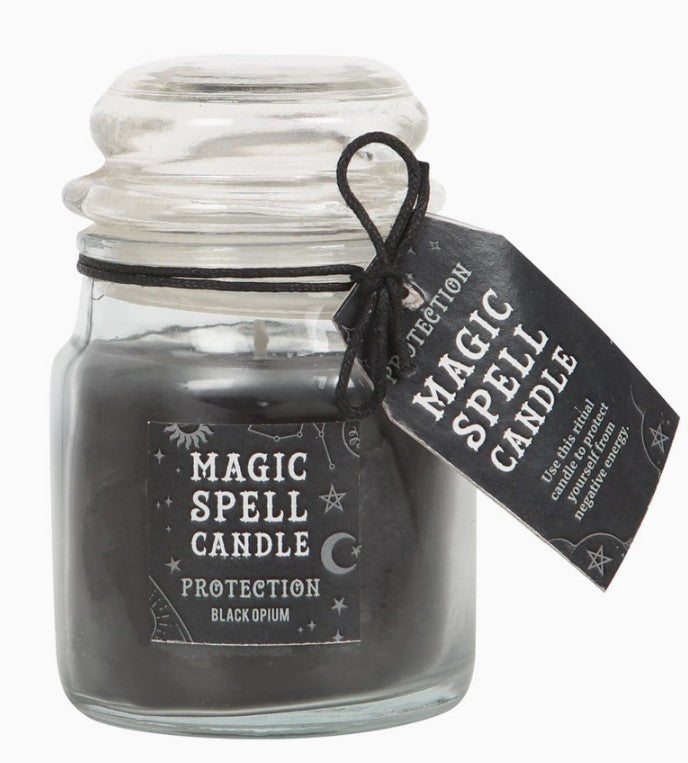 Protection Black Spell Mini Candle in Glass