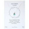 Birthstone necklace claw setting DECEMBER sterling silver