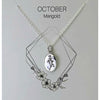 Birth Flower Necklace: October sterling silver