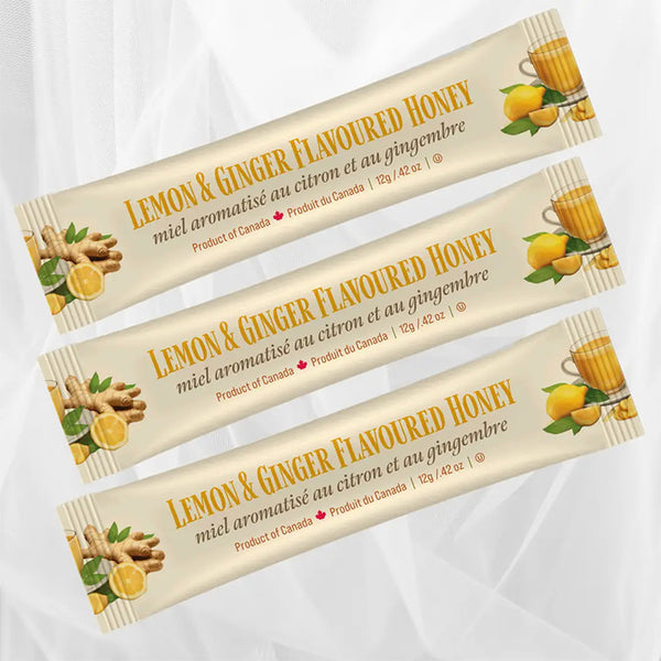 Honey Squeeze Pack - Lemon & Ginger Flavoured (one 12g package)