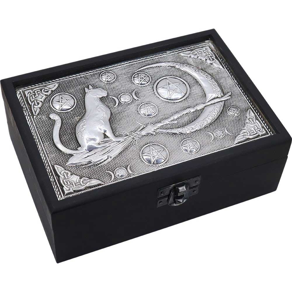 Wood box metal top - cat