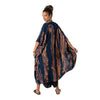 Kimono Abstract tie dye long - blue & gold