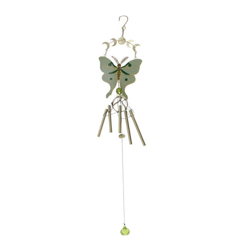 Stardust Fairy - Moonphase Moth Metal and Resin Windchime
