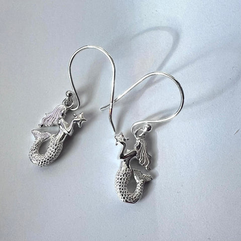 Earring mermaid sterling silver