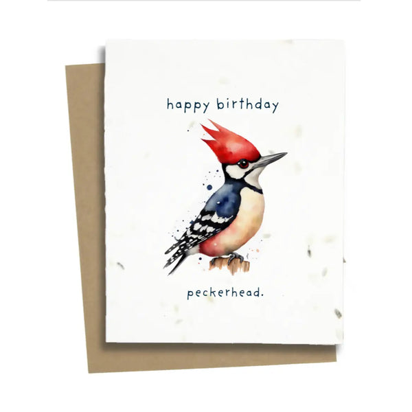 Plantable Greeting Card: Woodpecker