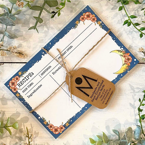 Hand Illustrated Recipe Cards - Witchy Moon