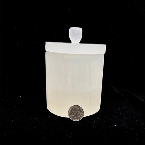 Selenite Jar with Lid 15cm