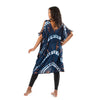 Kaftan Blue Hippie Tie Dye Tie Shoulder